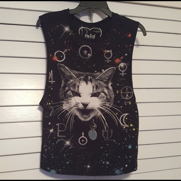 Tops - Evil Space Cat Tank Top